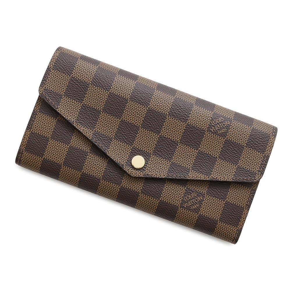 LOUIS VUITTON Portefeuille Sarah BrownN63209 Damier Ebene Canvas