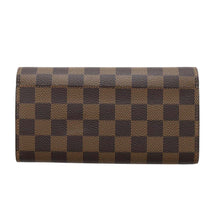 将图像加载到图库查看器中，LOUIS VUITTON Portefeuille Sarah BrownN63209 Damier Ebene Canvas
