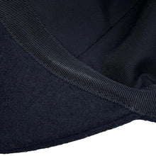 将图像加载到图库查看器中，HERMES Davis Varsity Cap Size 59 Black Wool 100%
