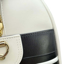 Load image into Gallery viewer, Dior Vibe Macrocannage Bowling Bag Black/WhiteM6202OFCA Leather Size Medium
