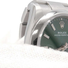 将图像加载到图库查看器中，ROLEX Oyster Perpetual 36 W36mm Stainless Steel Green Dial126000
