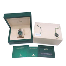 将图像加载到图库查看器中，ROLEX Oyster Perpetual 36 W36mm Stainless Steel Green Dial126000
