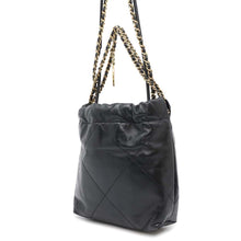 Load image into Gallery viewer, CHANEL CHANEL22 ChainShoulder Bag BlackAS3980 Shiny Calf Leather Size Mini
