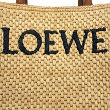 将图像加载到图库查看器中，LOEWE 2WAYHandbag NaturalA563S30X05 Raffia Leather
