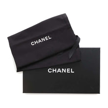 Load image into Gallery viewer, CHANEL CC Logo Pearl espadrilles BlackG38628 Jersey Patent Leather Size 36C
