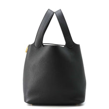 将图像加载到图库查看器中，HERMES Picotin Lock Black Taurillon Clemence Size MM
