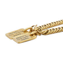 Load image into Gallery viewer, CHANEL Cambon Plate Chain Necklace Gold Metal
