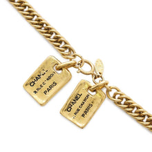 Load image into Gallery viewer, CHANEL Cambon Plate Chain Necklace Gold Metal

