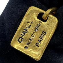 Load image into Gallery viewer, CHANEL Cambon Plate Chain Necklace Gold Metal
