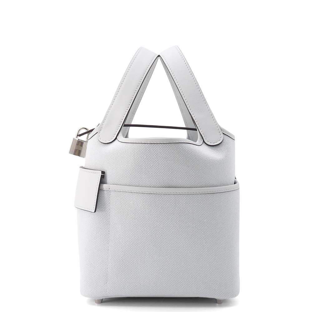 HERMES Picotin Lock PM Cargo Gri Platinum Towar Goeran Swift Leather