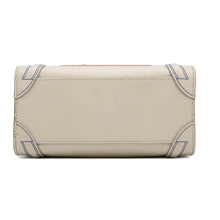 将图像加载到图库查看器中，CELINE Luggage Nano Shopper 2way Ivory/Red/Blue177923ADG.01BC Leather Size Nano
