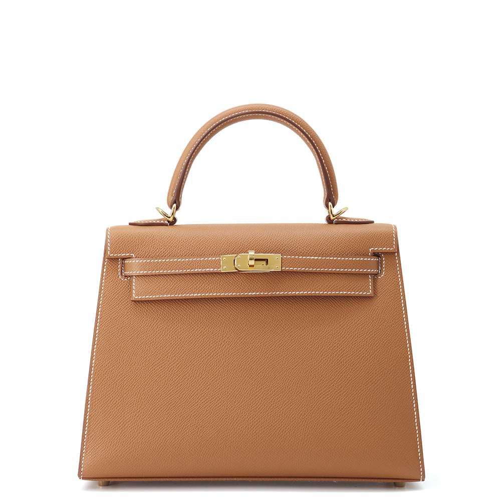 HERMES Kelly Sellier Gold Epsom Size 25