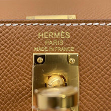 将图像加载到图库查看器中，HERMES Kelly Sellier Gold Epsom Size 25
