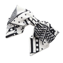 将图像加载到图库查看器中，HERMES Grenelle Zig Zag Barrette Size PM Black/WhiteH241015G Silk100%
