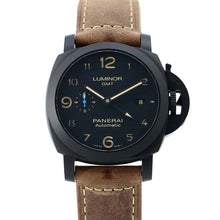 将图像加载到图库查看器中，PANERAI Luminor GMT W44mm Ceramic Leather Black DialPAM01441
