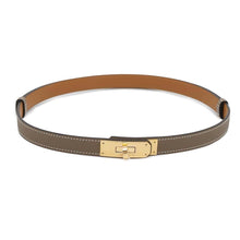 Load image into Gallery viewer, HERMES Kelly belt Etoupe Epsom Swift Leather
