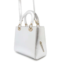 Load image into Gallery viewer, Dior Lady Dior Patchwork 2WayHandbag Silver Leather Size Medium
