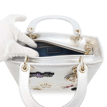 Load image into Gallery viewer, Dior Lady Dior Patchwork 2WayHandbag Silver Leather Size Medium
