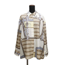 Load image into Gallery viewer, HERMES Wide shirt &quot;Coaching Remix&quot; Size 40 Multicolor Silk100%

