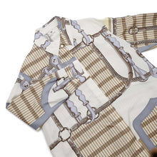 Load image into Gallery viewer, HERMES Wide shirt &quot;Coaching Remix&quot; Size 40 Multicolor Silk100%
