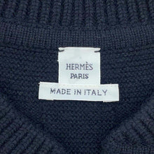 将图像加载到图库查看器中，HERMES H Jacquard Skipper Knit Size 42 Black2H2623DA Wool 100%
