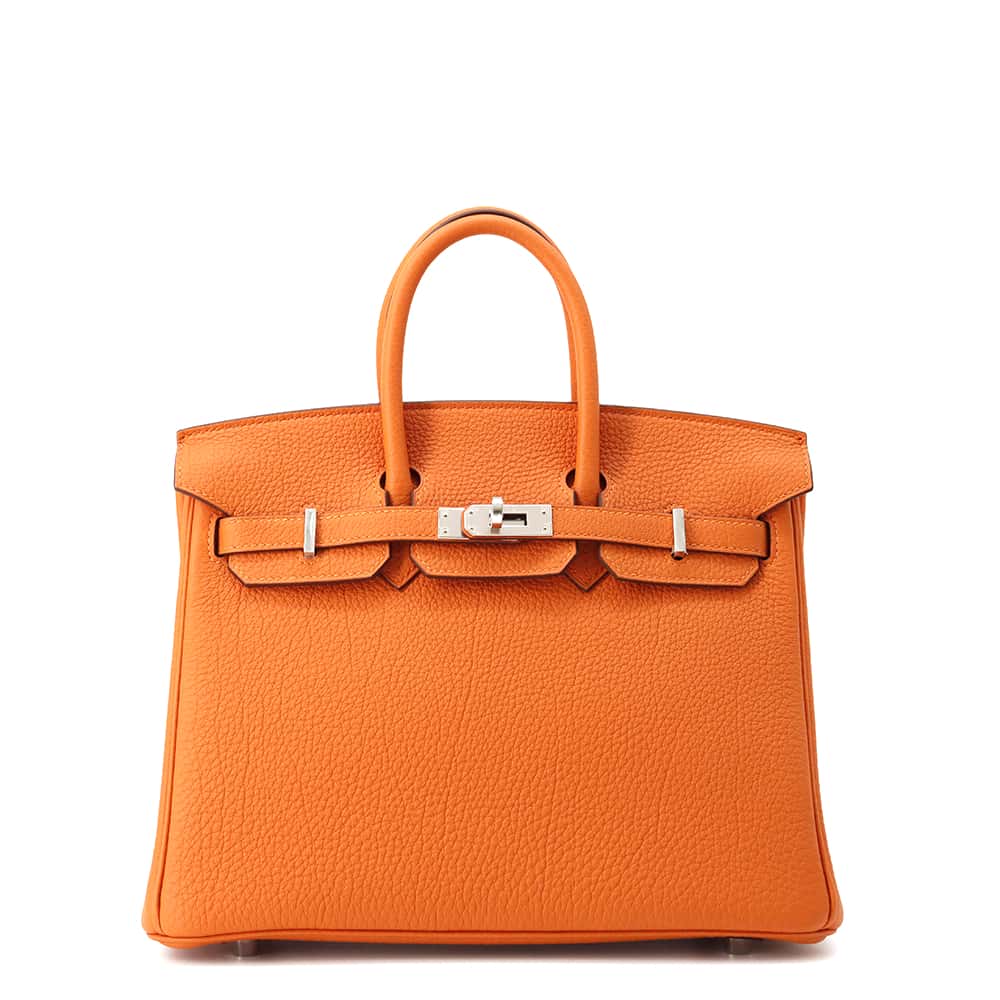 HERMES Birkin Orange Togo Leather Size 25