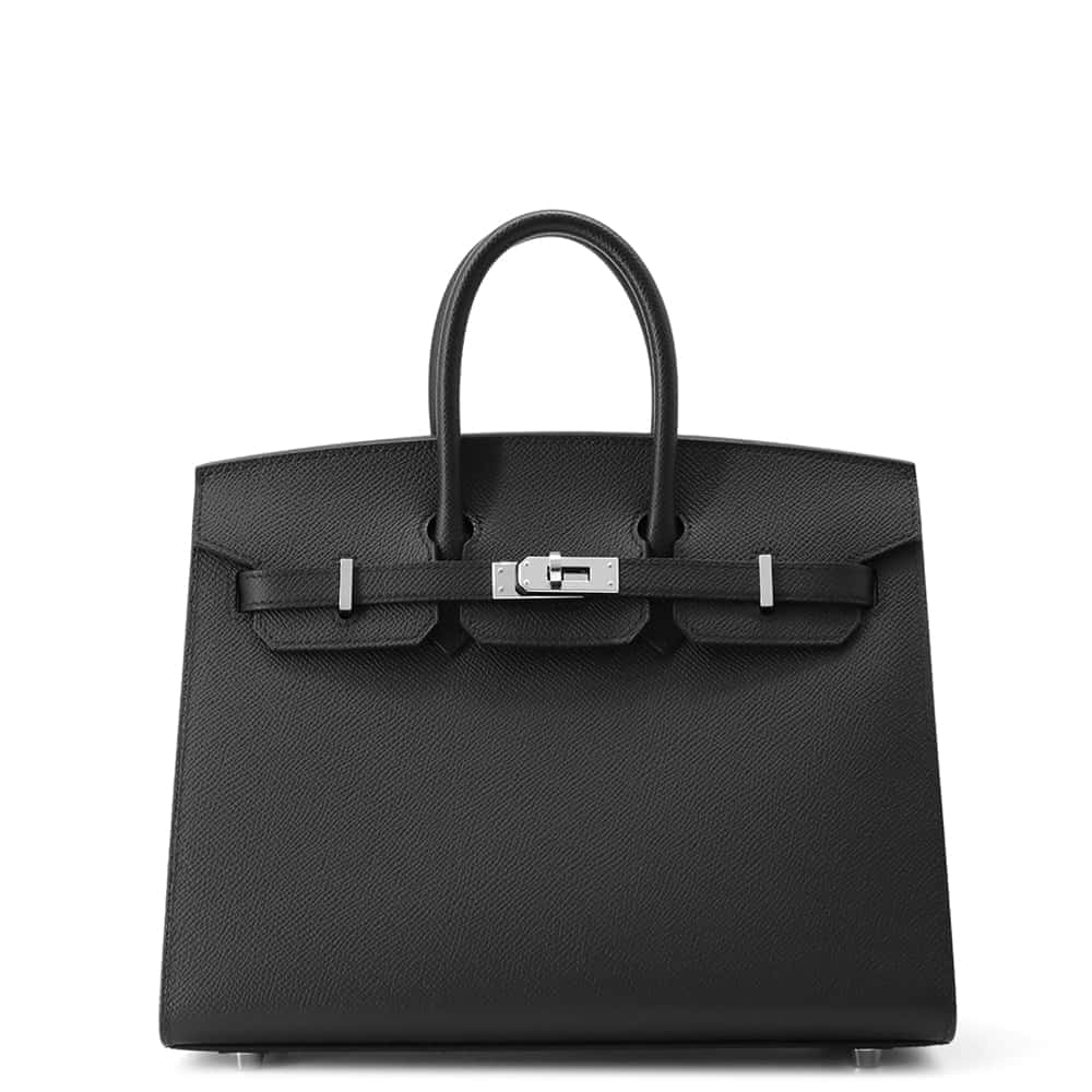 HERMES Birkin Sellier Black Epsom Size 25