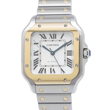 将图像加载到图库查看器中，CARTIER Santos de Cartier watch W35.1mm Stainless Steel K18YG Silver DialW2SA0016
