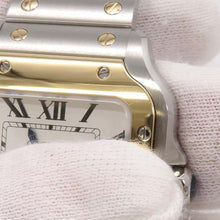 将图像加载到图库查看器中，CARTIER Santos de Cartier watch W35.1mm Stainless Steel K18YG Silver DialW2SA0016
