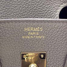 将图像加载到图库查看器中，HERMES Birkin Gris Meyer Togo Leather Size 25
