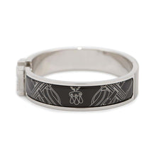 Load image into Gallery viewer, HERMES Clic Clac H Size PM Black/Silver Enamel Metal
