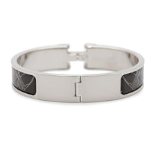 Load image into Gallery viewer, HERMES Clic Clac H Size PM Black/Silver Enamel Metal
