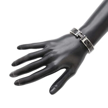 Load image into Gallery viewer, HERMES Clic Clac H Size PM Black/Silver Enamel Metal
