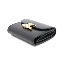 Load image into Gallery viewer, CELINE Triomphe Small flap wallet Black10D783DPV.38NO Leather
