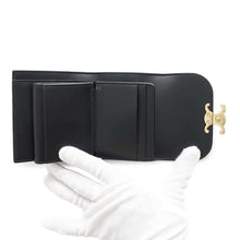 Load image into Gallery viewer, CELINE Triomphe Small flap wallet Black10D783DPV.38NO Leather
