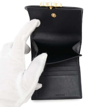 将图像加载到图库查看器中，CELINE Triomphe Small flap wallet Black10D783DPV.38NO Leather
