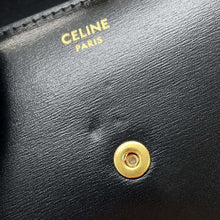 Load image into Gallery viewer, CELINE Triomphe Small flap wallet Black10D783DPV.38NO Leather
