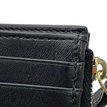 将图像加载到图库查看器中，CHANEL Small Wallet Logo Rhinestone BlackAP4174 Caviar Leather
