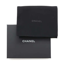 将图像加载到图库查看器中，CHANEL Small Wallet Logo Rhinestone BlackAP4174 Caviar Leather
