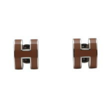 将图像加载到图库查看器中，HERMES Pop Ash Earrings Size Mini New Gold Metal Enamel
