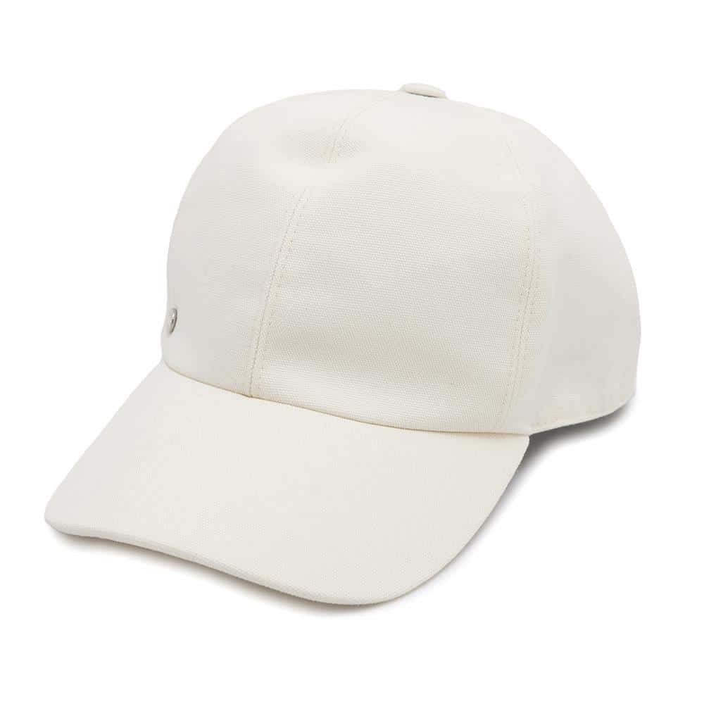 HERMES Tess Milano Cap Size 57 Ivory Cotton100%