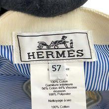 将图像加载到图库查看器中，HERMES Tess Milano Cap Size 57 Ivory Cotton100%
