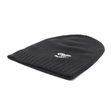 将图像加载到图库查看器中，CHANEL CC Logo knit cap Black Cashmere100%
