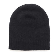 将图像加载到图库查看器中，CHANEL CC Logo knit cap Black Cashmere100%
