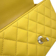 Load image into Gallery viewer, CHANEL Matelasse Top Handle ChainShoulder Bag YellowAS2431 Lambskin
