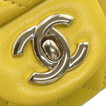 Load image into Gallery viewer, CHANEL Matelasse Top Handle ChainShoulder Bag YellowAS2431 Lambskin
