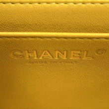 Load image into Gallery viewer, CHANEL Matelasse Top Handle ChainShoulder Bag YellowAS2431 Lambskin
