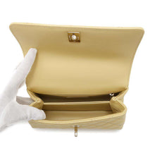 Load image into Gallery viewer, CHANEL Coco Handle 2WAYHandbag Light YellowA92990 Caviar Leather Size XS
