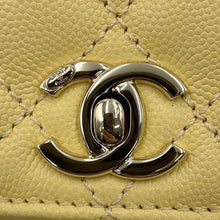 将图像加载到图库查看器中，CHANEL Coco Handle 2WAYHandbag Light YellowA92990 Caviar Leather Size XS
