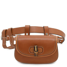 将图像加载到图库查看器中，GUCCI Bamboo belt bag Brown681137 Leather
